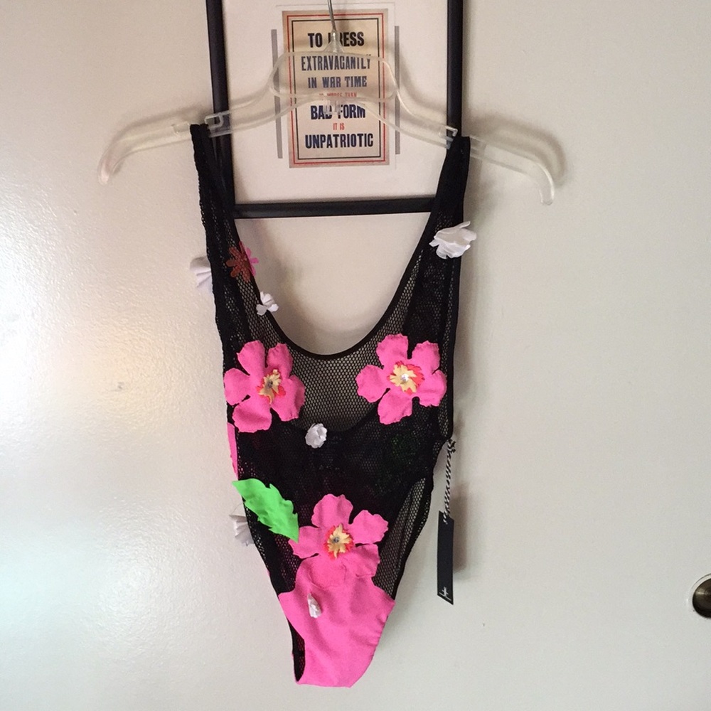 Lee + Lani hibiscus one-piece swimsuit NEW